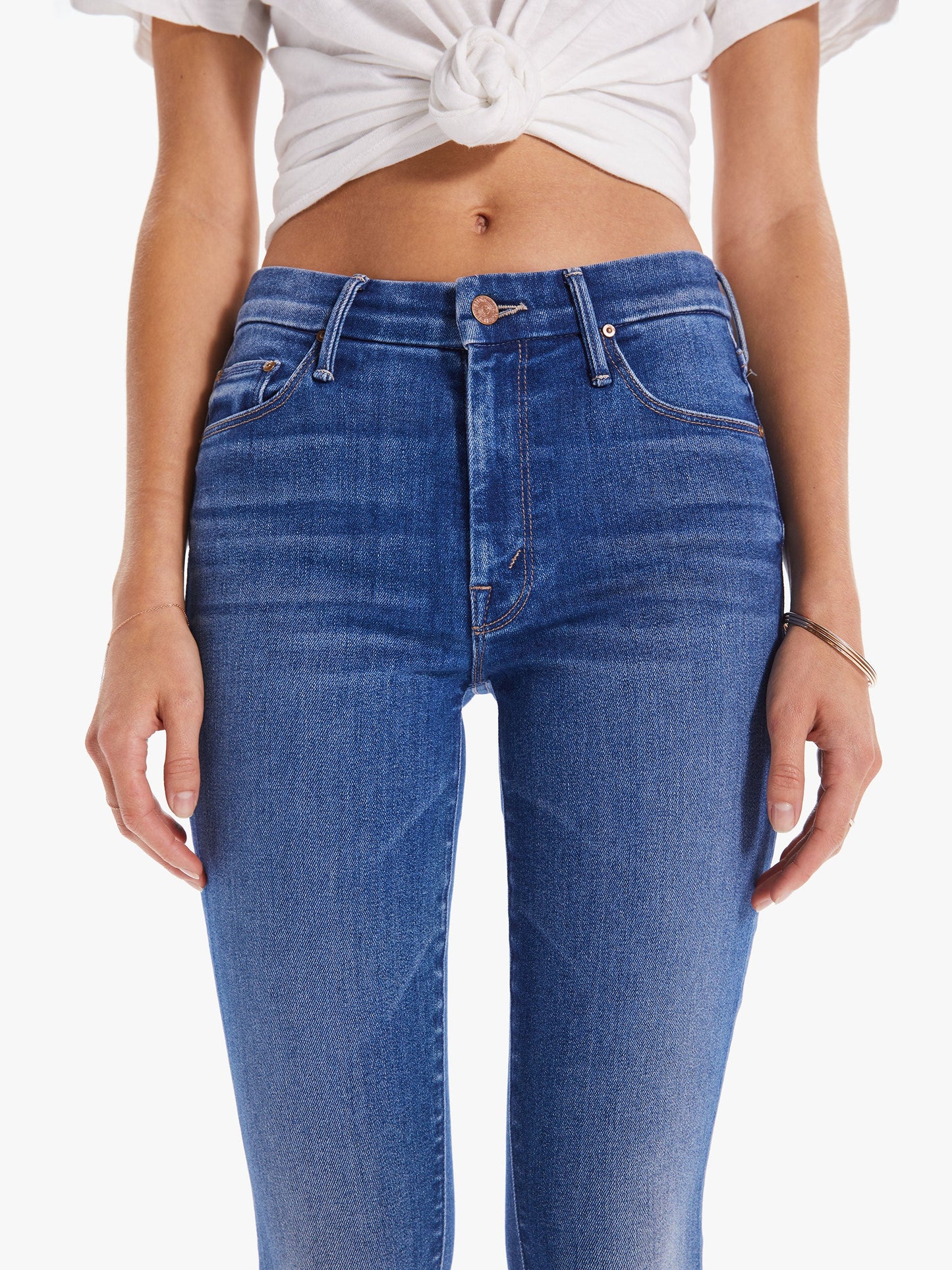 THE LOOKER CROPPED BLÅ