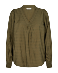 SIRENA BLUSE OLIVEN GRØNN