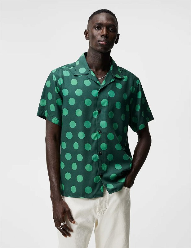 ELIO DOT PRINT SKJORTE GRØNN