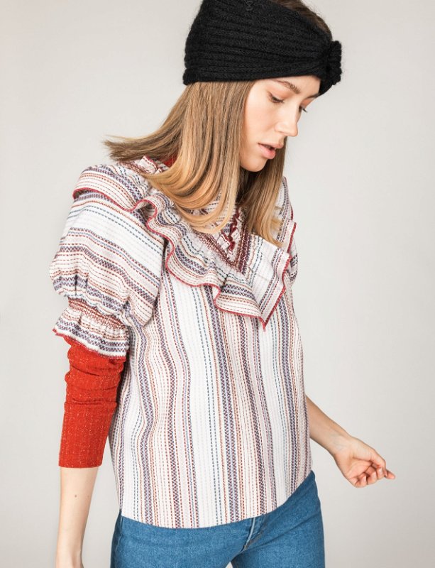 ERICA RUFFLE BLOUSE MULTI
