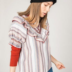 ERICA RUFFLE BLOUSE MULTI