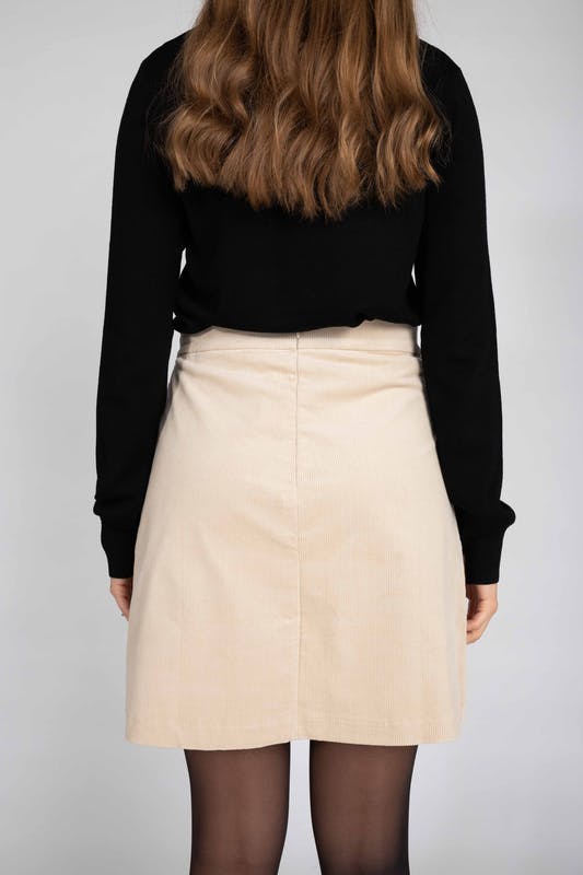 AVA A-LINE BEIGE SKJØRT