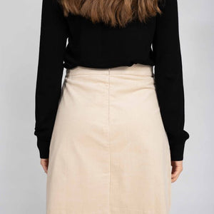 AVA A-LINE BEIGE SKJØRT