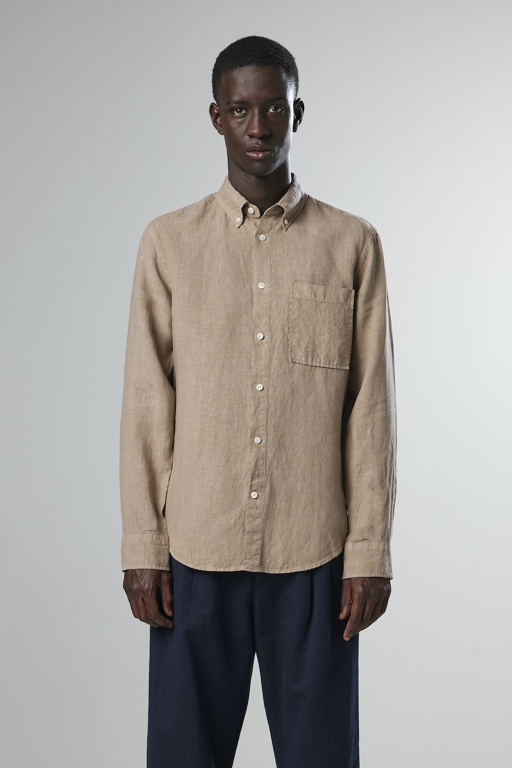 ARNE BD 5706 LINSKJORTE BEIGE
