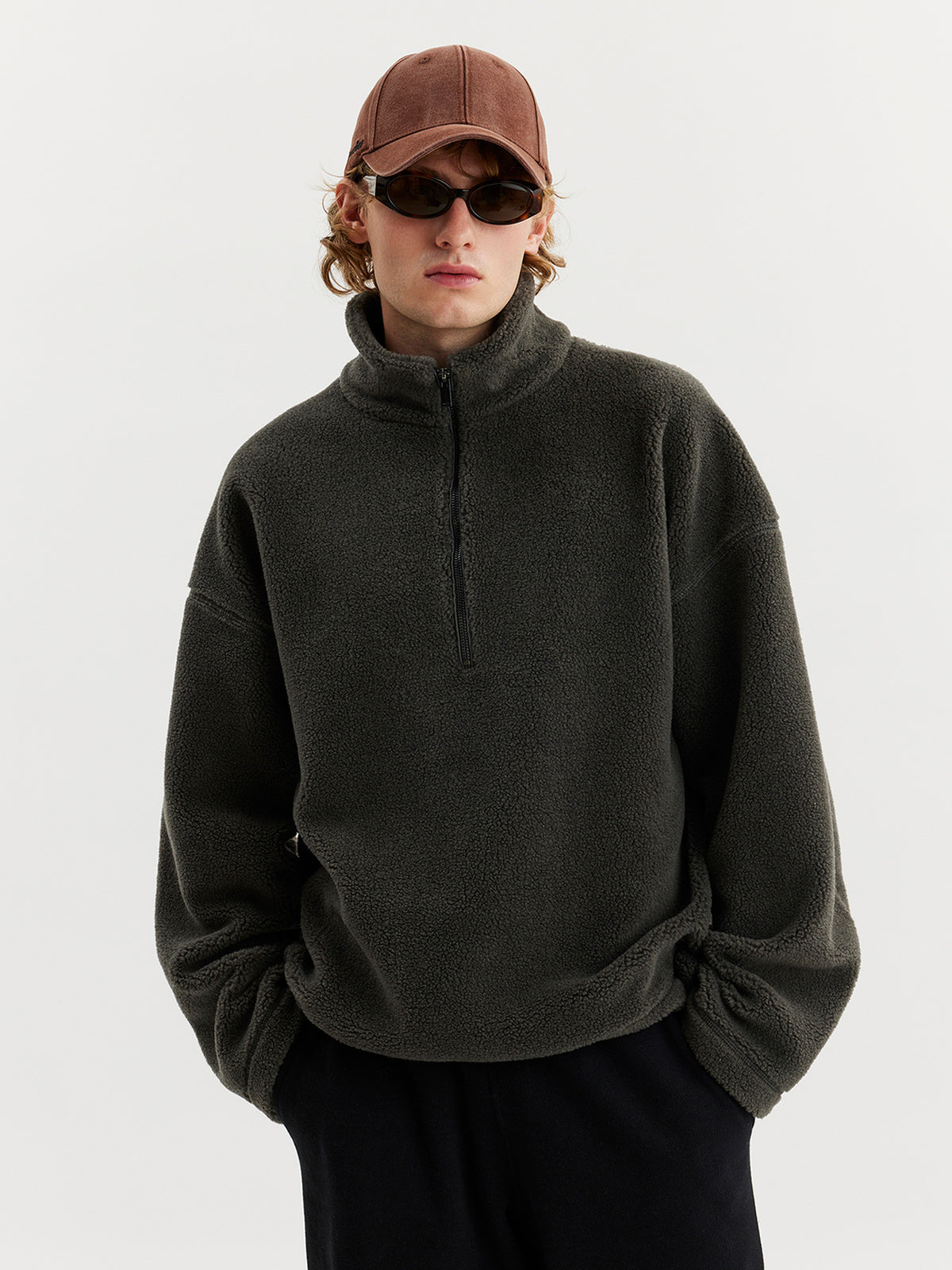 ARCADIA HALF-ZIP GENSER GRÅ