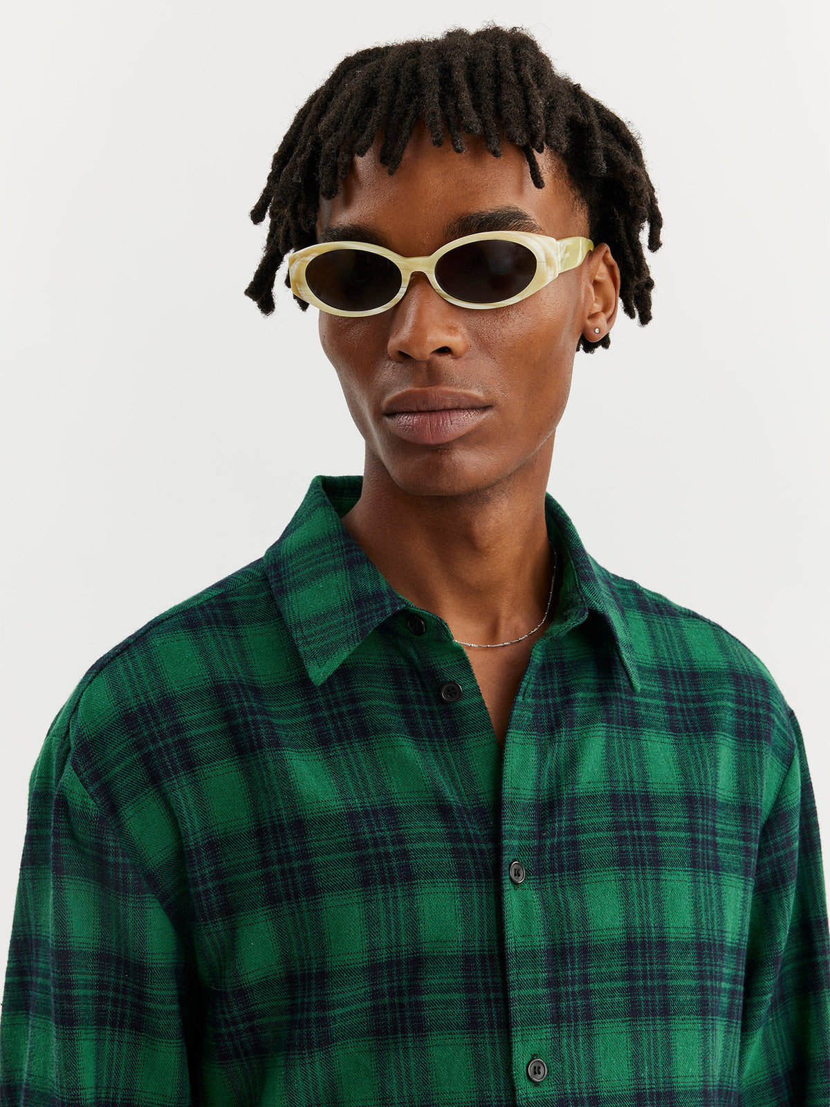 ELJA CHECK SHIRT GREEN