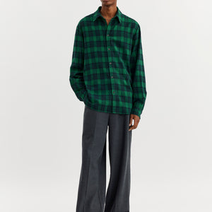 ELJA CHECK SHIRT GREEN