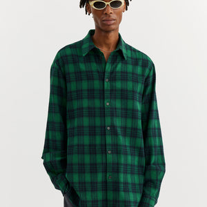 ELJA CHECK SHIRT GREEN