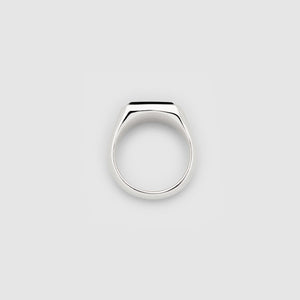 CUSHION BLACK ONYX RING SØLV