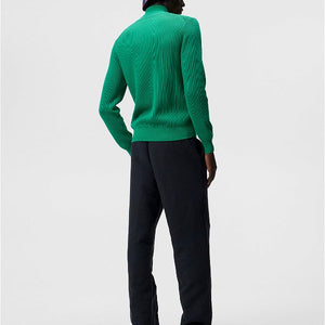 ALEX HALF ZIP STRIKKET GENSER GRØNN