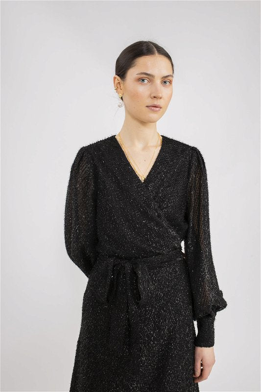HELENE WRAP KJOLE SORT