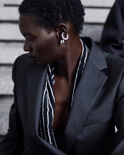 ICE HUGGIE PAVE SØLV ØRERINGER