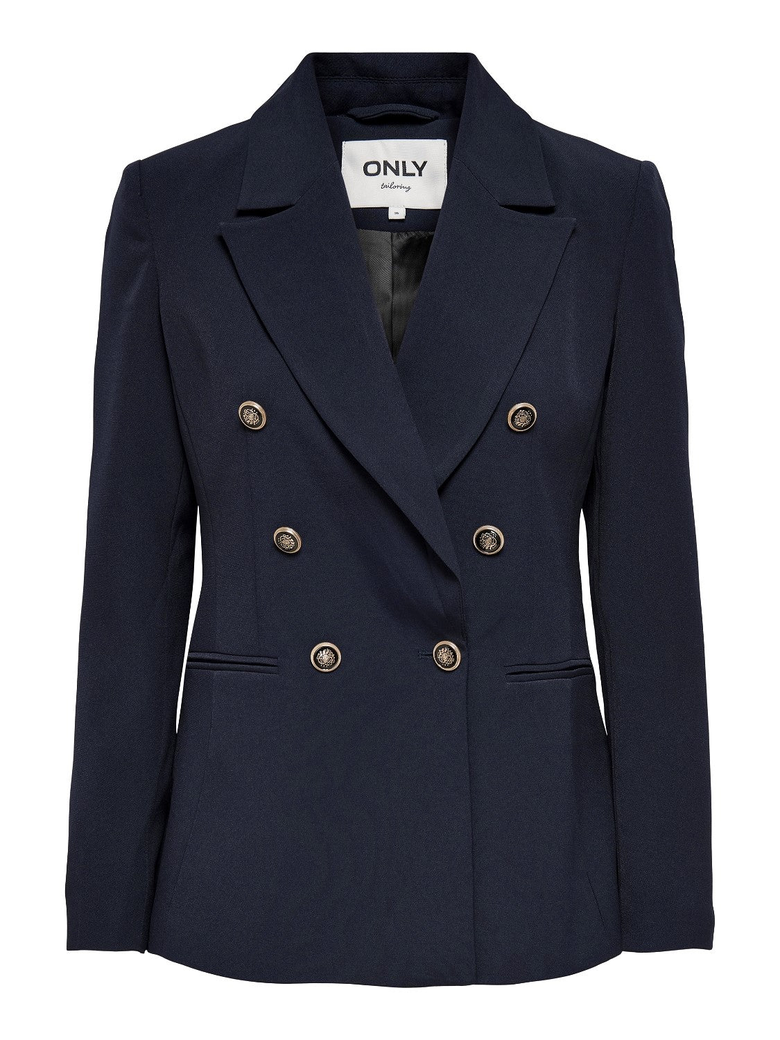 ASTRID FLITTED BLAZER MARINEBLÅ