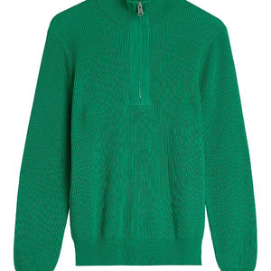 ALEX HALF ZIP STRIKKET GENSER GRØNN