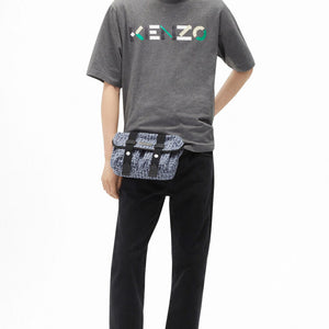 OVERSIZED LOGO T-SKJORTE GRÅ