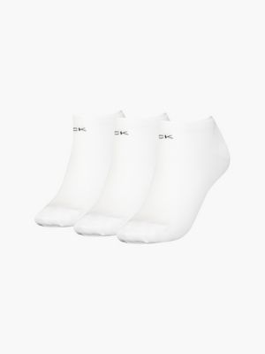 CALVIN KLEIN 3PK ANKELSOKKER HVIT