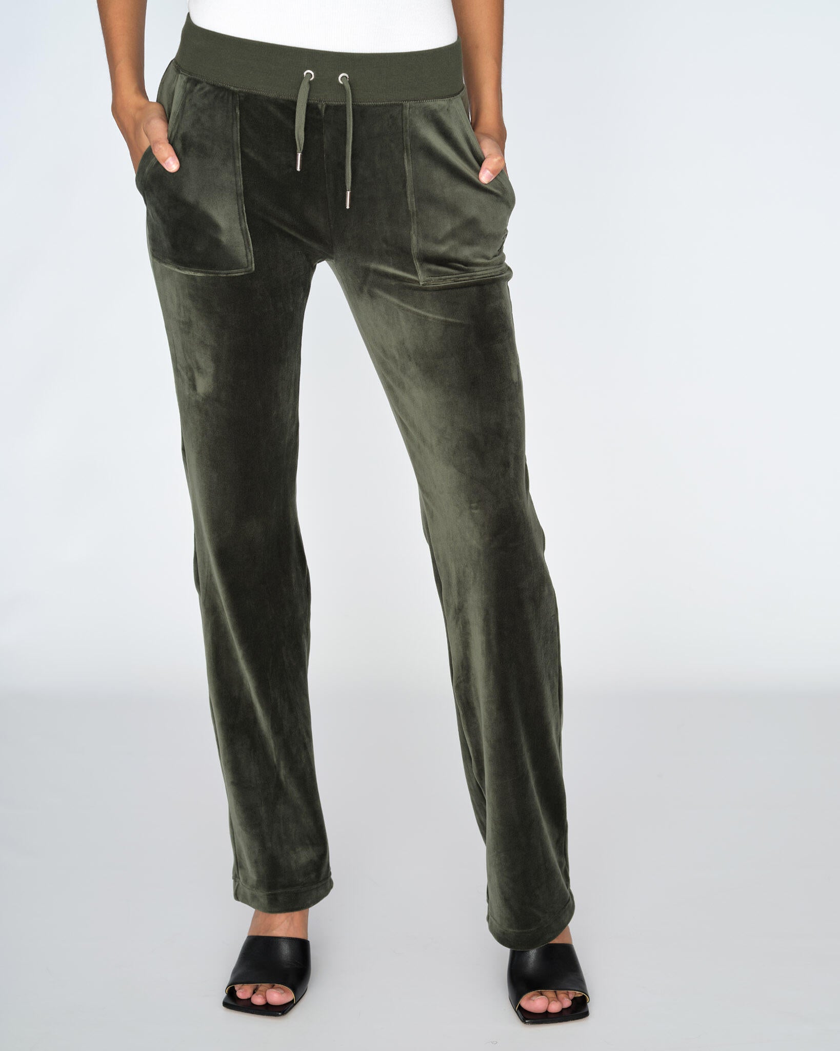 DEL REY CLASSIC VELOUR BUKSE GRØNN