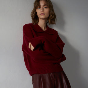 CARMEN COLLAR RØD GENSER
