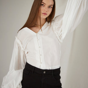 SANDRA HVIT BLUSE
