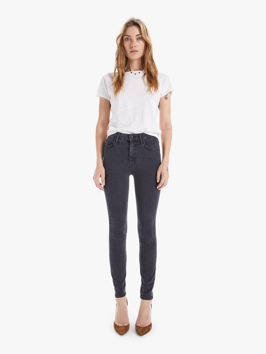 HIGH WAISTED SKINNY JEANS SORT