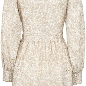 ISABELLE PRINTED DRESS BEIGE