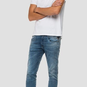 ANBASS HYPERFLEX JEANS MEDIUM BLÅ