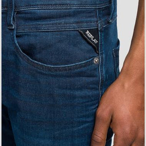 ANBASS SLIM-FIT JEANS BLÅ
