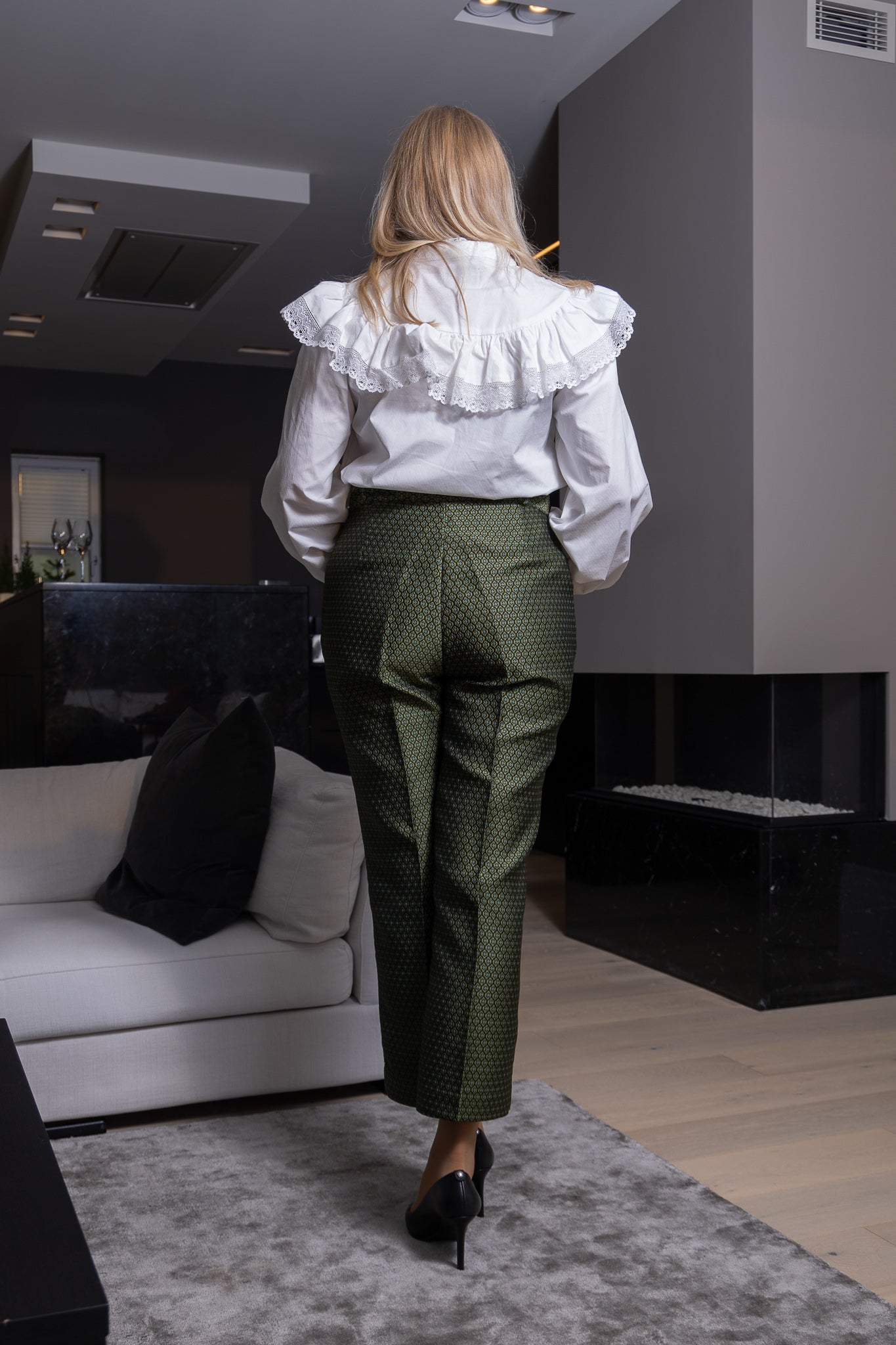 RIKKE GRØNN DRESSBUKSE