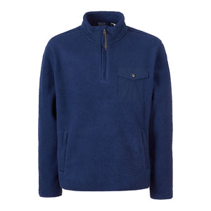 FLEECE HALF-ZIP GENSER BLÅ
