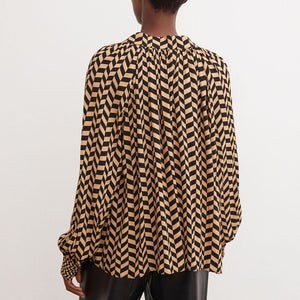 ROSANDA BRUNMØNSTRETE BLUSE
