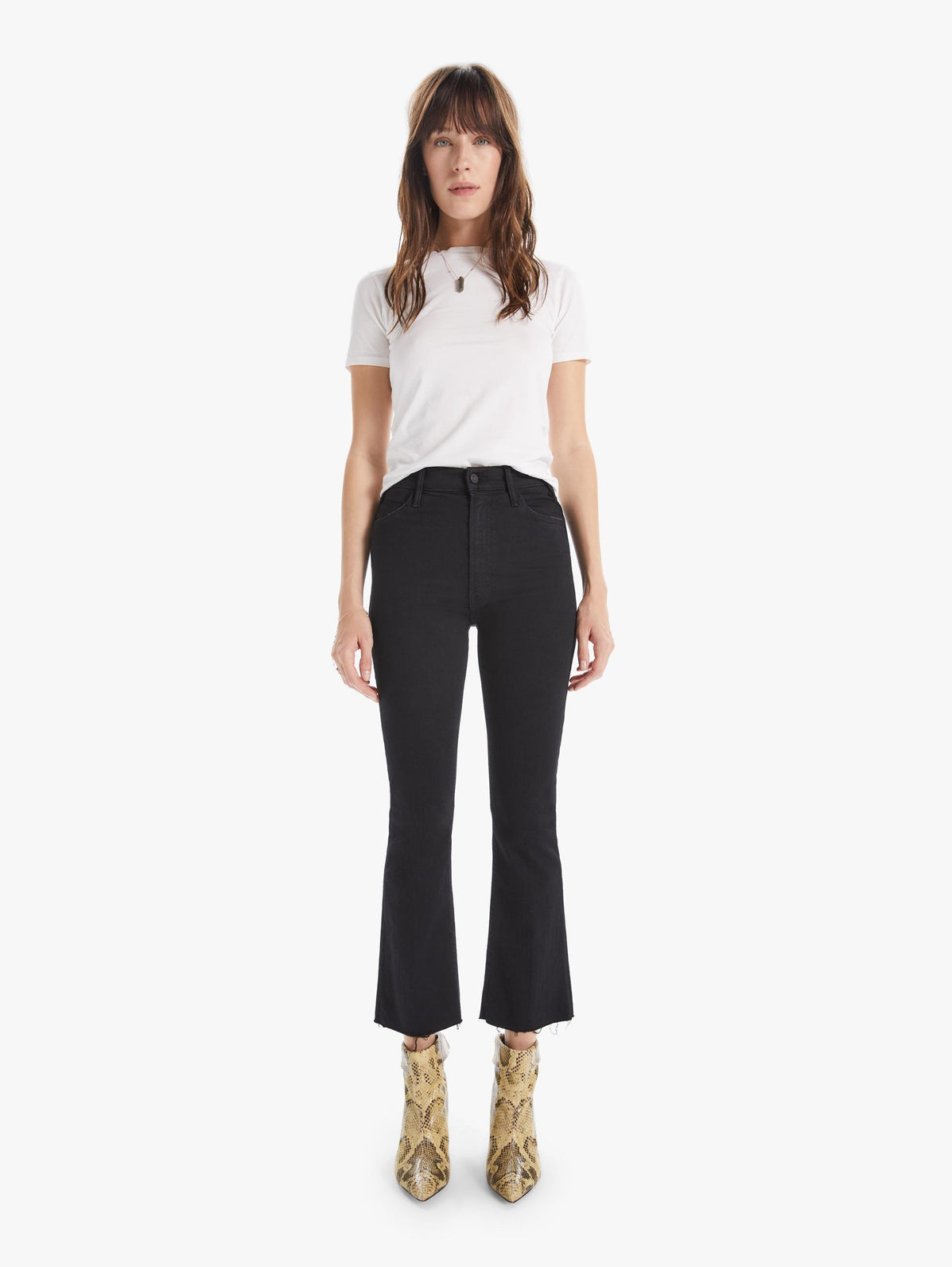 HUSTLER ANKLE FRAY SORTE JEANS
