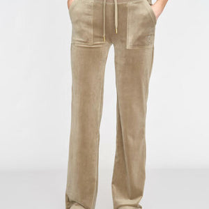DEL REY CLASSIC VELOUR PANT POCKET JOGGEBUKSE GRØNN
