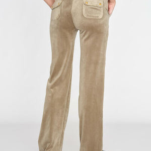 DEL REY CLASSIC VELOUR PANT POCKET JOGGEBUKSE GRØNN