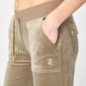 DEL REY CLASSIC VELOUR PANT POCKET JOGGEBUKSE GRØNN