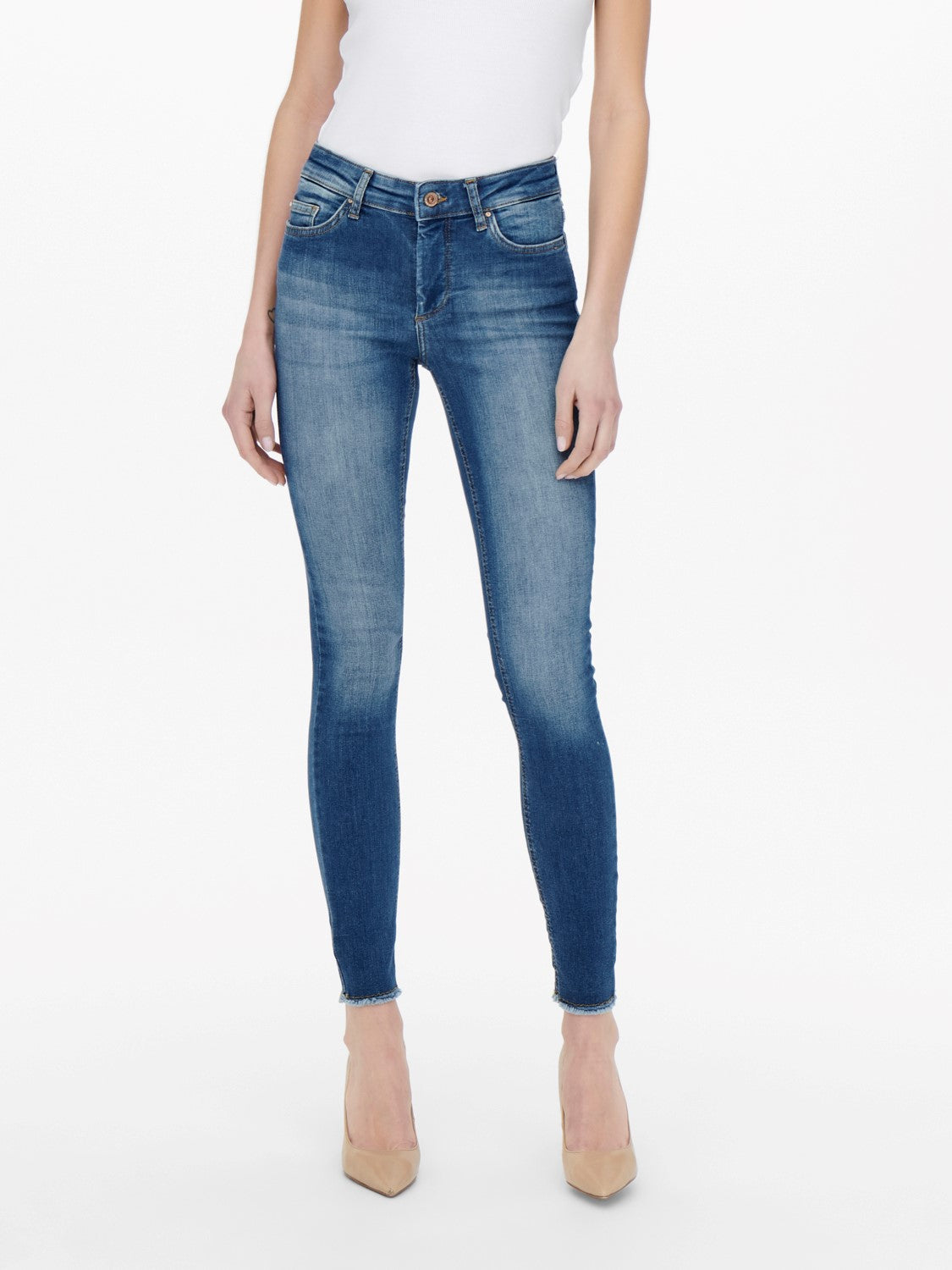BLUSH MID SKINNY ANKEL LENGDE MØRK DEMIN