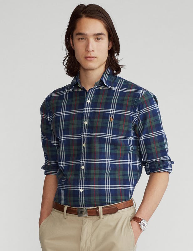 SLIM FIT RUTETE SKJORTE MULTICOLOR