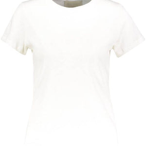 LINEN ROUNDNECK HVIT T-SKJORTE