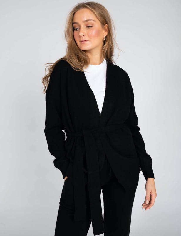 CASHMERE CARDIGAN SORT