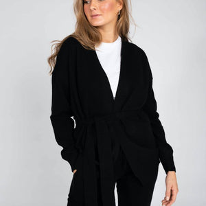 CASHMERE CARDIGAN SORT