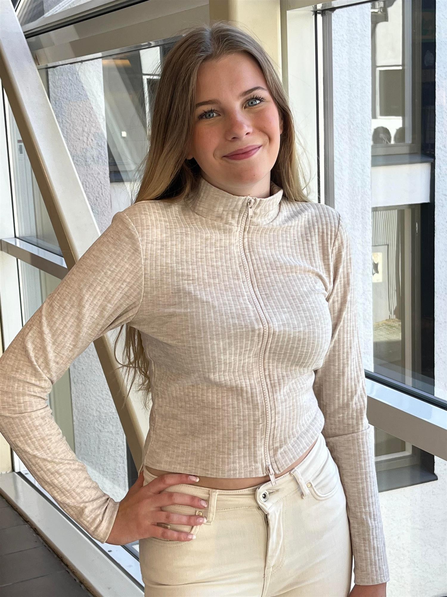 EMMA L/S ZIP CARDIGAN