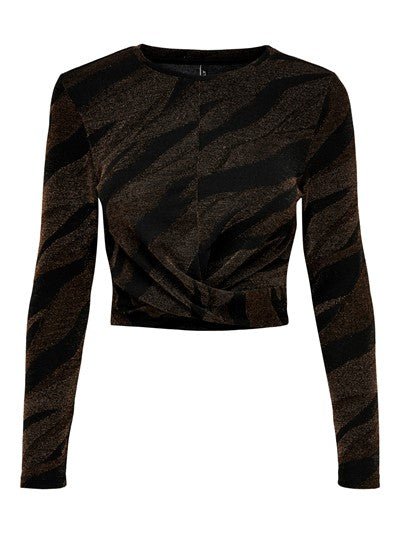 NEW QUEEN GLITTER TOP ZEBRA KOBBER