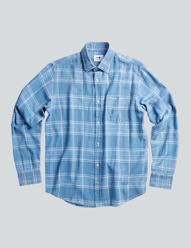 ERRICO POCKET 5191 BLÅ SKJORTE