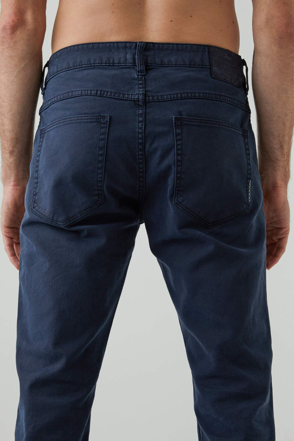 LOU SLIM TWILL BUKSE BLÅ