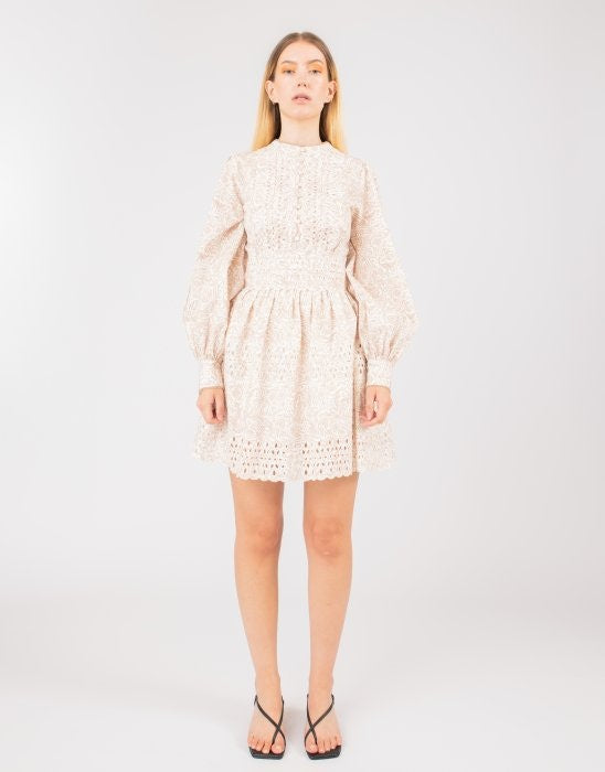 ISABELLE PRINTED DRESS BEIGE