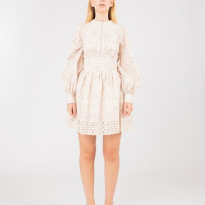 ISABELLE PRINTED DRESS BEIGE
