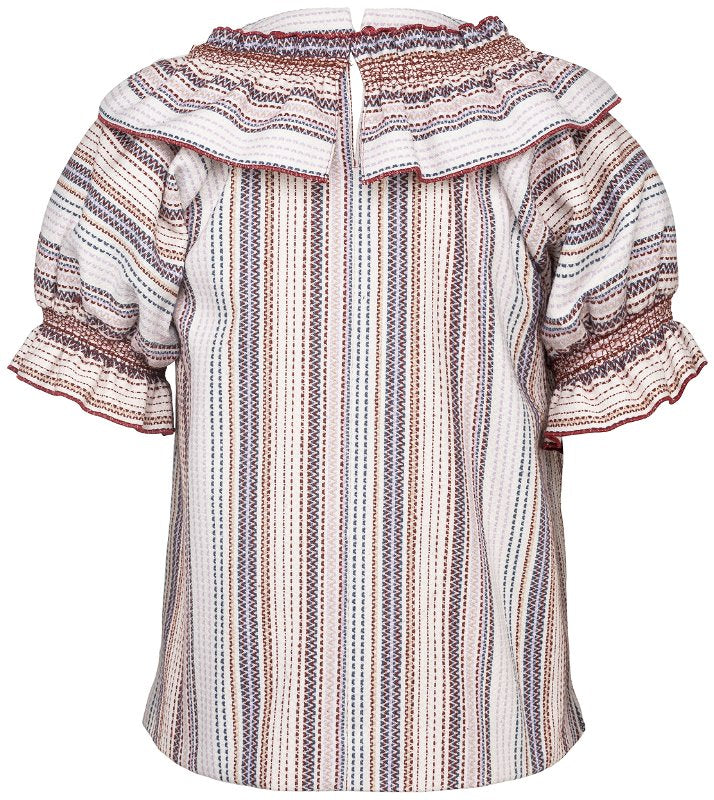 ERICA RUFFLE BLOUSE MULTI