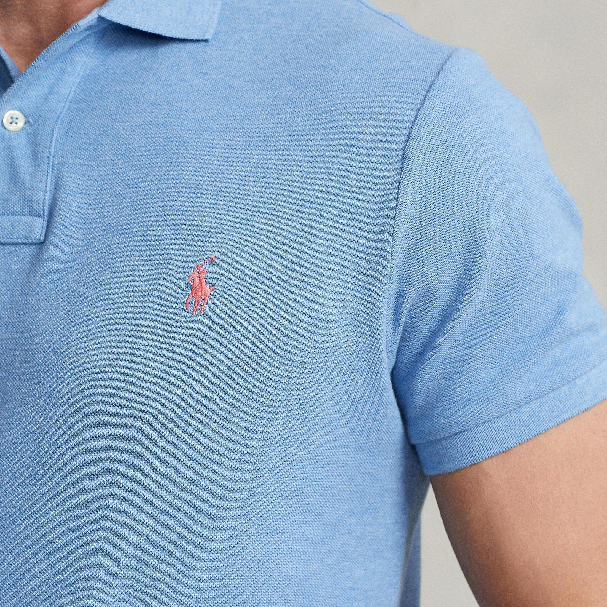 CUSTOM MESH SLIM FIT T-SKJORTE BLÅ