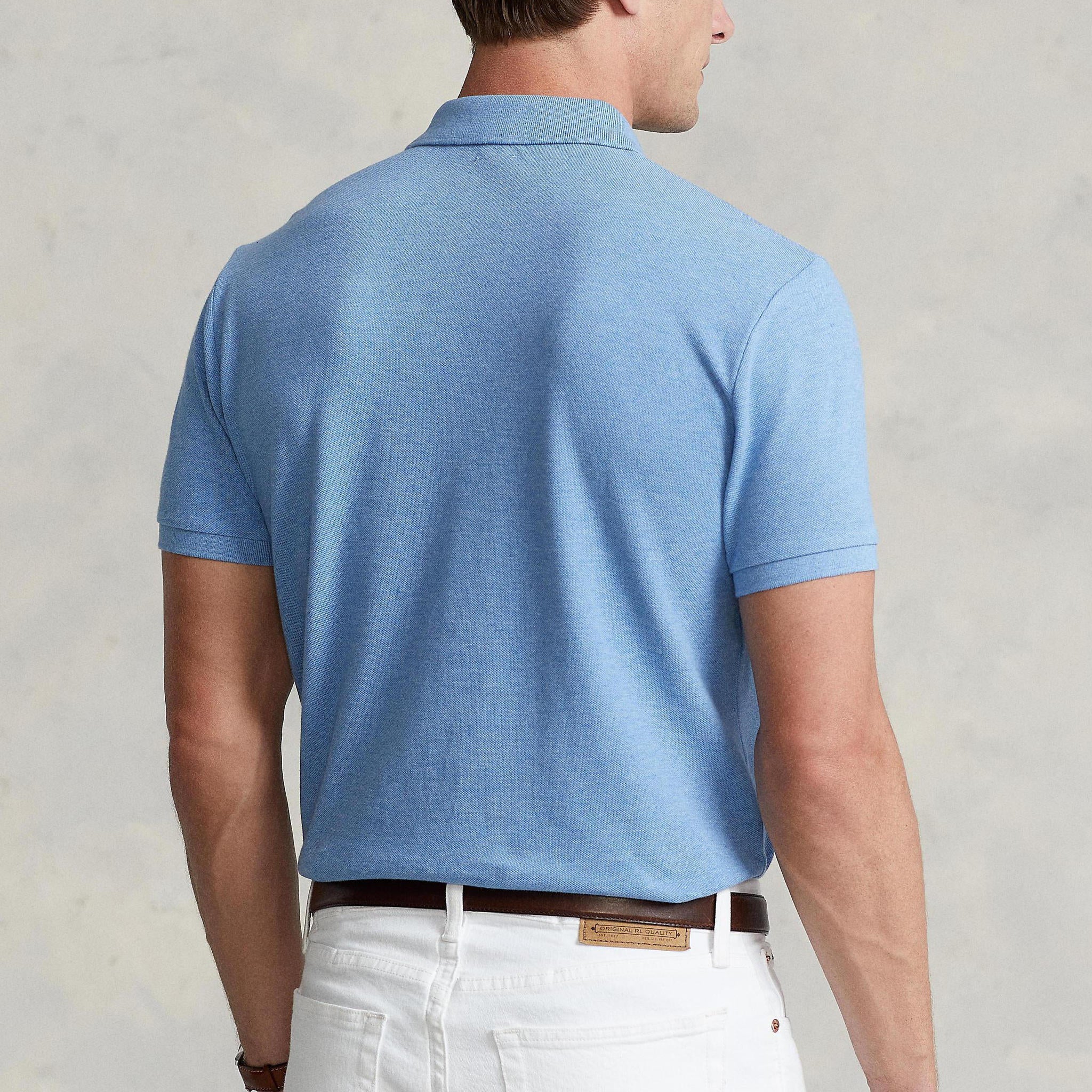 CUSTOM MESH SLIM FIT T-SKJORTE BLÅ