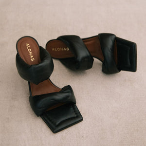 TWIST STRAP SORTE HØYHÆLER
